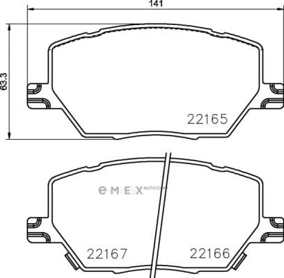 OEM PAD KIT, DISC BRAKE P23164