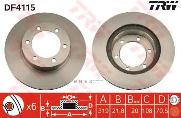 OEM BRAKE ROTOR DF4115