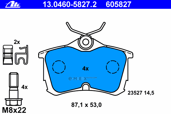 OEM PAD KIT, DISC BRAKE 13046058272