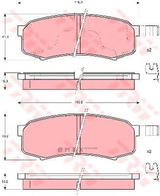 OEM PAD KIT, DISC BRAKE GDB3110