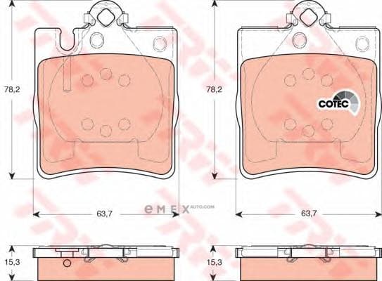 OEM PAD KIT, DISC BRAKE GDB1421