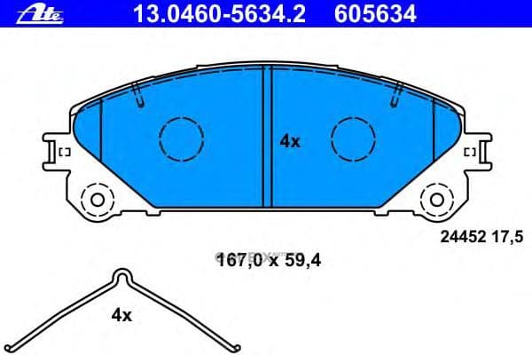 OEM PAD KIT, DISC BRAKE 13046056342