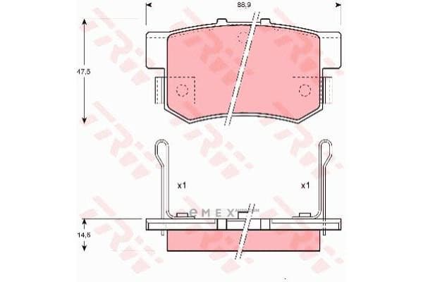 OEM PAD KIT, DISC BRAKE GDB774