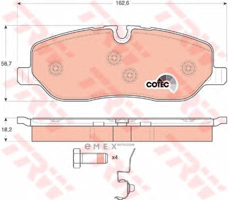 OEM PAD KIT, DISC BRAKE GDB1631