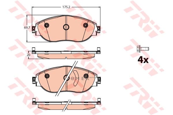 OEM PAD KIT, DISC BRAKE GDB2114