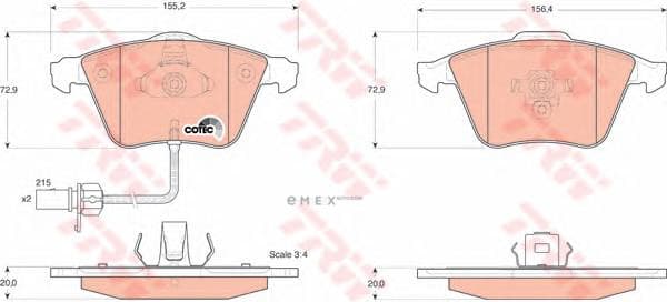 OEM PAD KIT, DISC BRAKE GDB1617