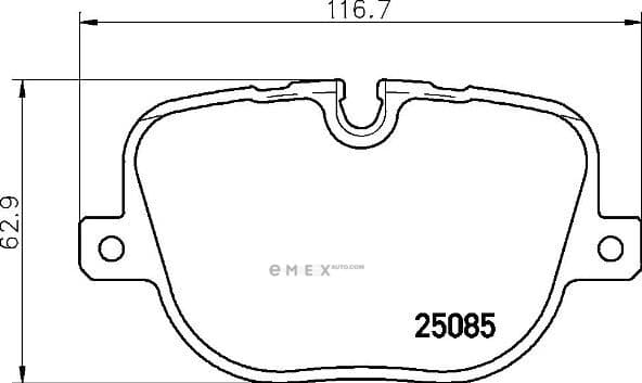 OEM PAD KIT, DISC BRAKE P44025