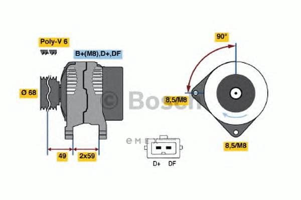 OEM DREHSTROMLICHTMASCHINE I.A. 0986040270