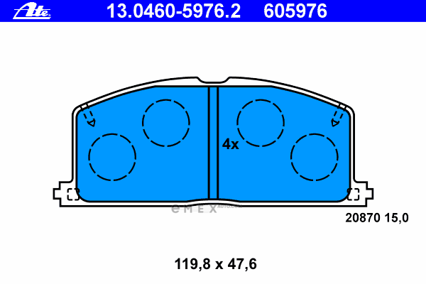 OEM PAD KIT, DISC BRAKE 13046059762