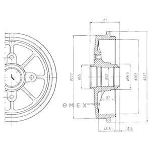 OEM BRAKE DRUM BF393