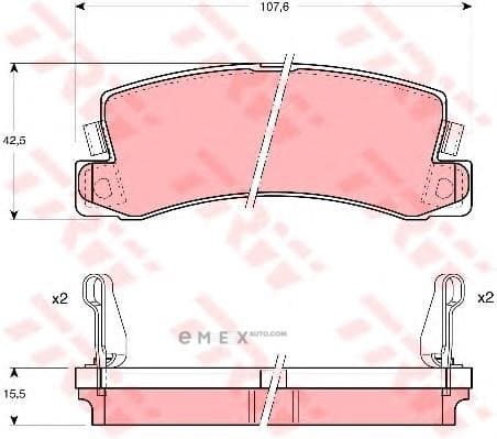 OEM PAD KIT, DISC BRAKE GDB1168