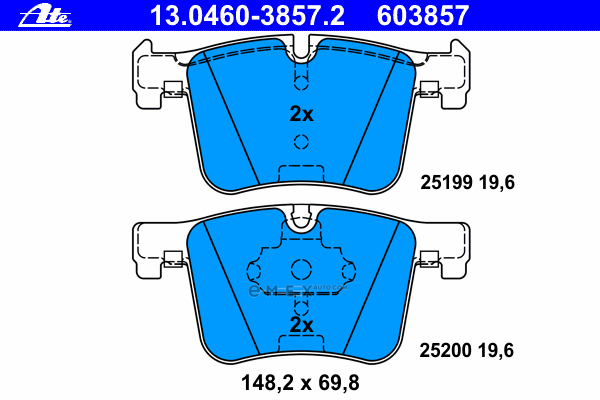 OEM PAD KIT, DISC BRAKE 13046038572