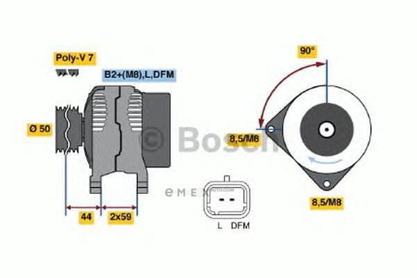 OEM DREHSTROMLICHTMASCHINE I.A. 0986046260