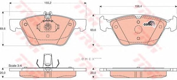 OEM PAD KIT, DISC BRAKE GDB1215