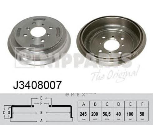 OEM BRAKE DRUM J3408007