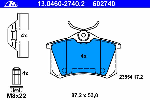 OEM PAD KIT, DISC BRAKE 13046027402