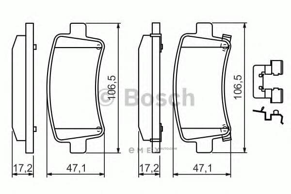 OEM BREMSBELAG FIAT NUOVA 0986494124