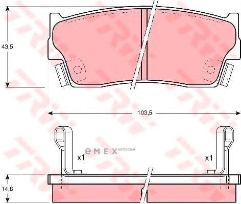 OEM PAD KIT, DISC BRAKE GDB885