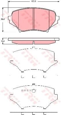 OEM PAD KIT, DISC BRAKE GDB3401