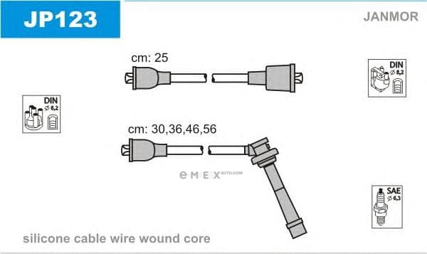 OEM WIRES FOR SPARK PLUGS JP123