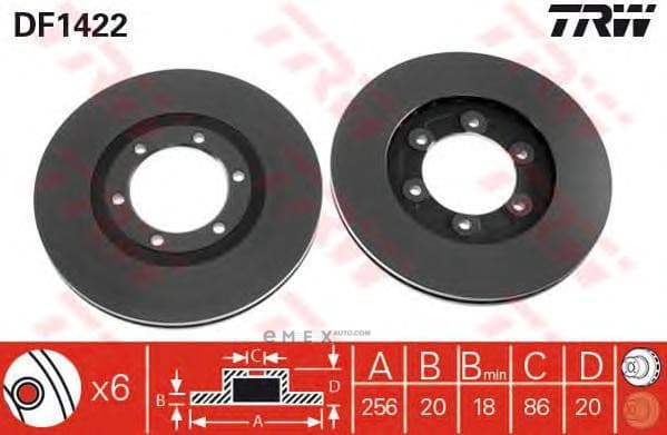 OEM BRAKE ROTOR DF1422