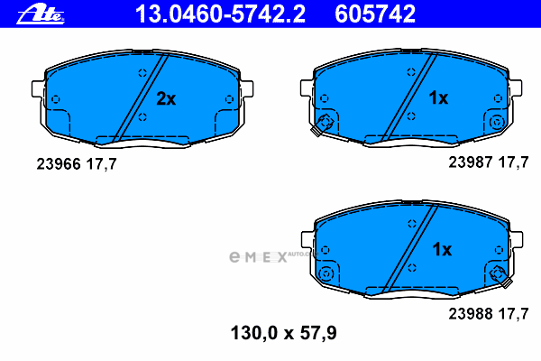 OEM PAD KIT, DISC BRAKE 13046057422