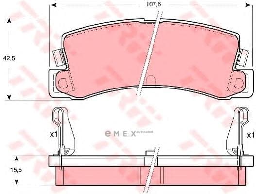 OEM PAD KIT, DISC BRAKE GDB730