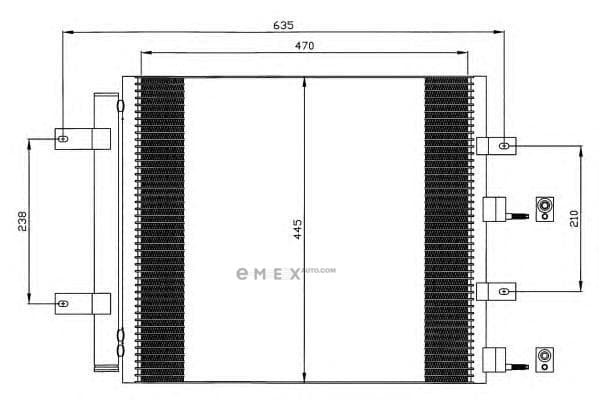 OEM RADIATOR ASSY, A/C 35604