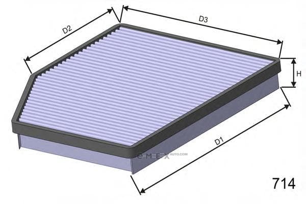 OEM FILTER ASSY, CABIN AIR HB167C