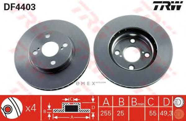 OEM BRAKE ROTOR DF4403