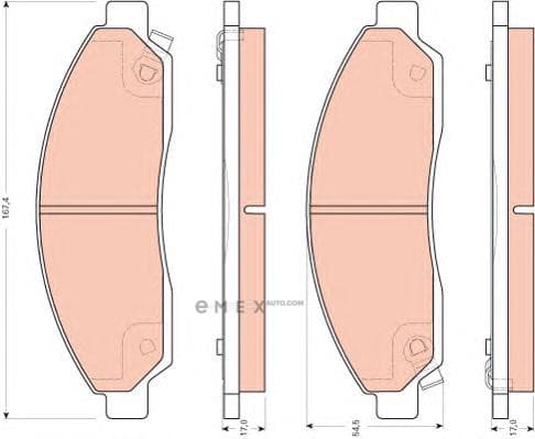 OEM PAD KIT, DISC BRAKE GDB3466