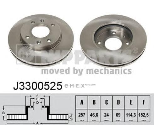 OEM NIPPARTS BRAKE DISCS J3300525