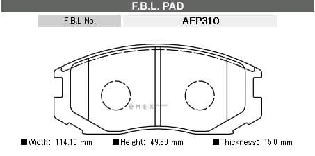 OEM PAD KIT, DISC BRAKE AFP310