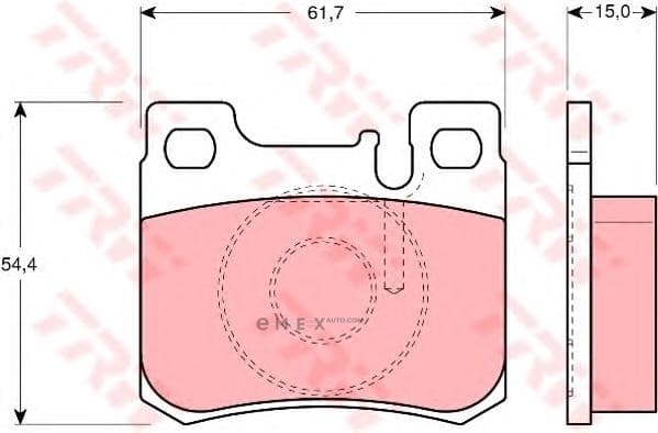 OEM BRAKE PAD SET/W201/W202/W124 GDB1130