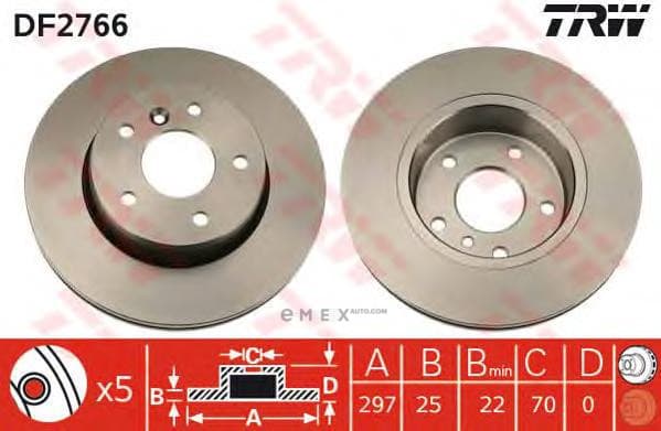 OEM BRAKE ROTOR DF2766