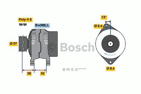 OEM DREHSTROMLICHTMASCHINE I.A. 0986040370