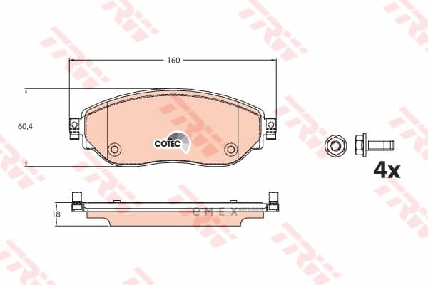 OEM PAD KIT, DISC BRAKE GDB2096