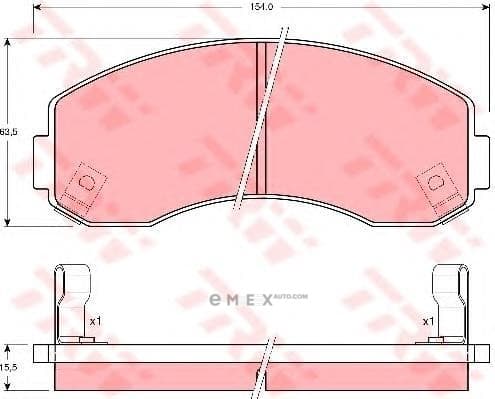 OEM PAD KIT, DISC BRAKE GDB3145