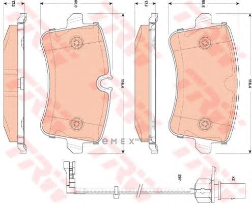 OEM BRAKE PAD SET/A8 GDB1866