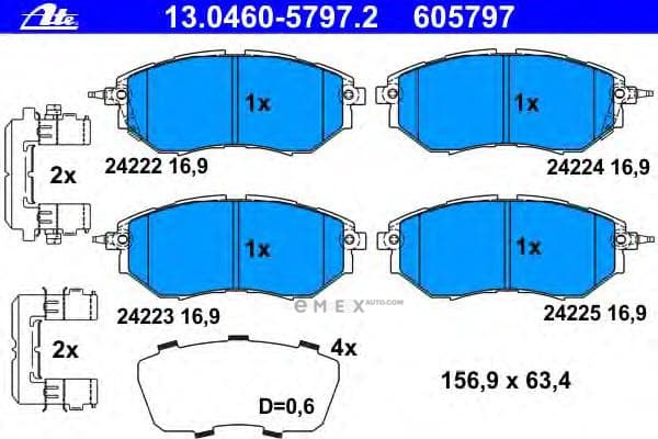 OEM PAD KIT, DISC BRAKE 13046057972