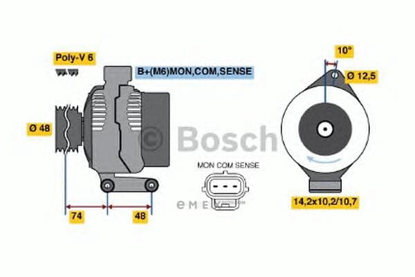 OEM DREHSTROMLICHTMASCHINE I.A. 0986044701