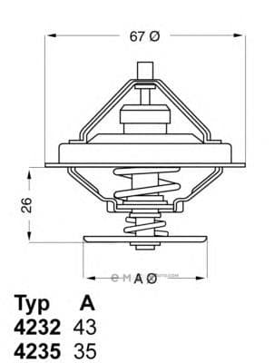 OEM THERMOSTAT 80DEG 423280D