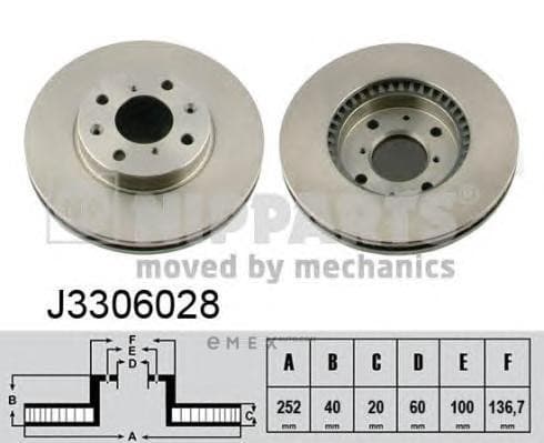 OEM NIPPARTS BRAKE DISCS J3306028