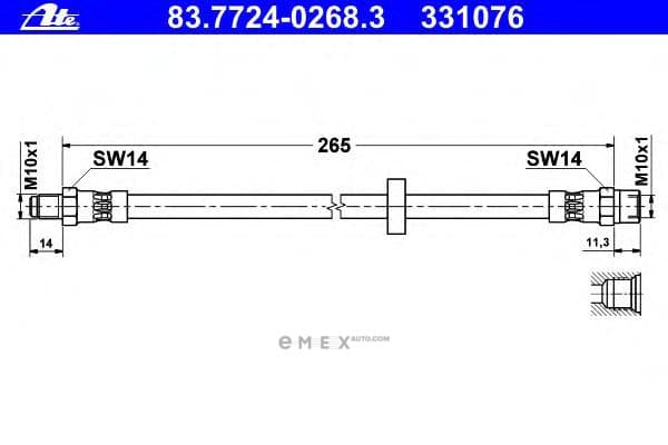 OEM HOSE ASSY, WINDSHIELD WASHER 83772402683