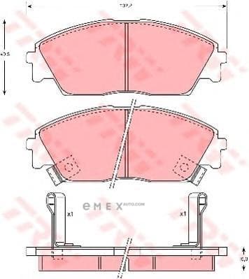 OEM PAD KIT, DISC BRAKE GDB763