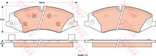 OEM PAD KIT, DISC BRAKE GDB1898