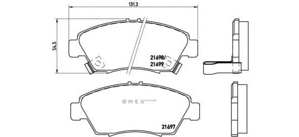 OEM Front Brake Pad Set, Disc Brake P28024