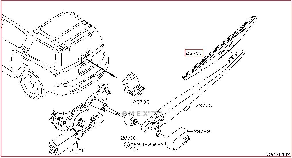 OEM WIPER BLADE RR 287907S000