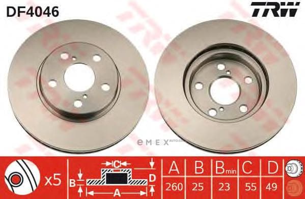 OEM BRAKE ROTOR DF4046