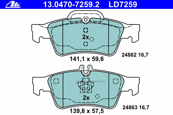 OEM PAD KIT, DISC BRAKE 13047072592